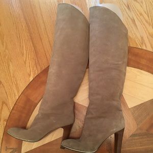 Knee high grey boots